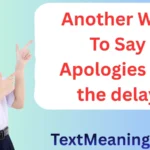 Another way to say apologies for the delay
